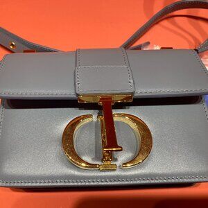 DIOR Haze Blue Cowhide Crossbody Bag